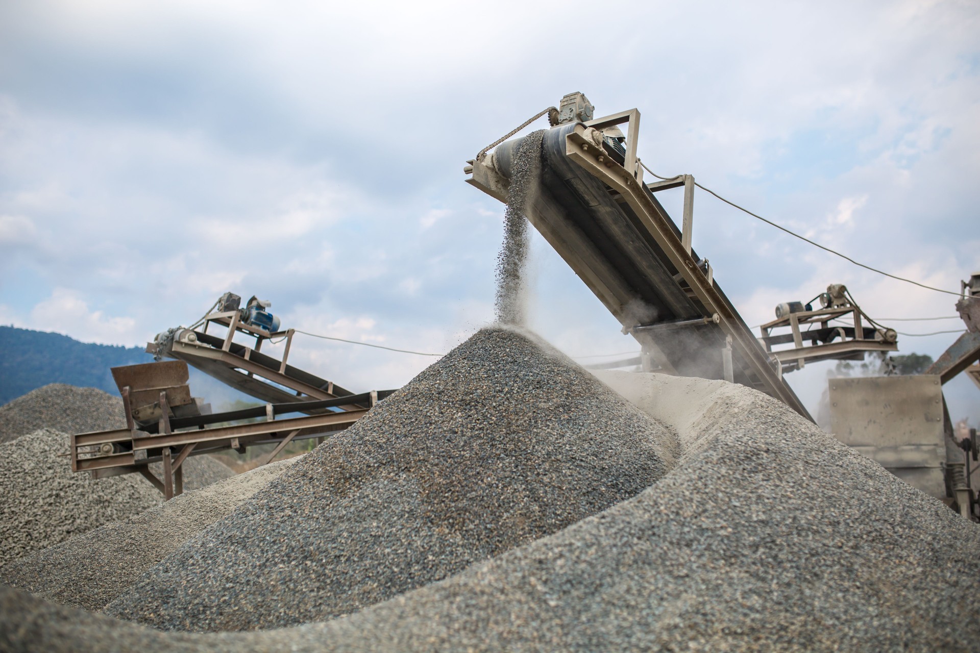 Heavy machinery at the quarry.