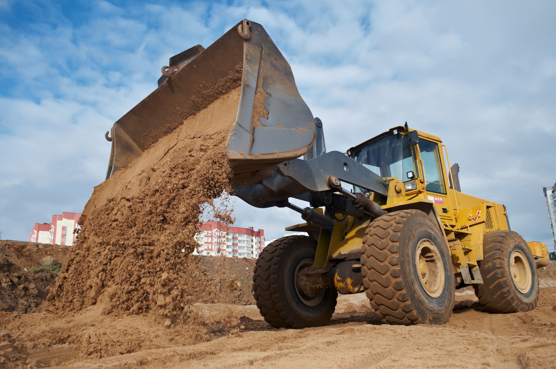 wheel loader at eathmoving works